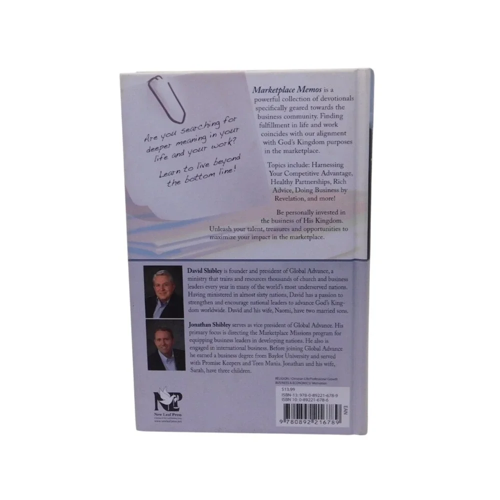 Marketplace Memos: Re: Invest Yourself In the Business of God's Kingdom‎ HG5-110